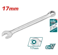 Total Tools TOTAL TOOLS Combination Spanner 17mm, 210mm Length, Cr-V Steel, Chrome Plated Matt Finish Wrench - TCSPA171