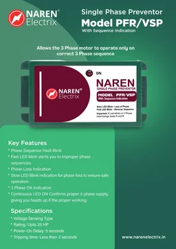 NAREN Electrix l Single Phase Preventors l Model PFR/VSP (With Sequence Indication) - SKU - 47567799