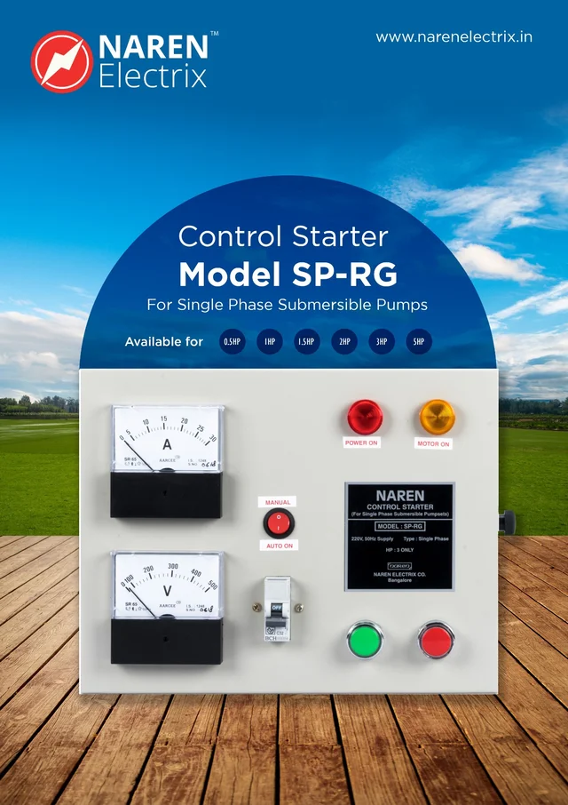 NAREN Electrix l Control Stater l Single Phase Sub Pumps l Analog l SPRG with Auto - SKU - 47605491 - 1 HP