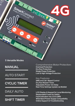 NAREN Electrix l Mobile Controllers l SMS Type l 3 Phase l Smart Connect 4 G (3 Phase) (SMS Version) - SKU - 47607162