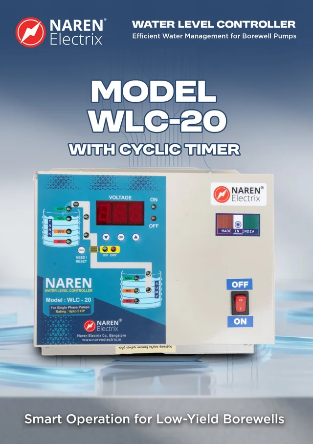 NAREN Electrix l Water level Controllers l 3 Phase l WLC-20 with cyclic timer 3 Phase - SKU - 47310359