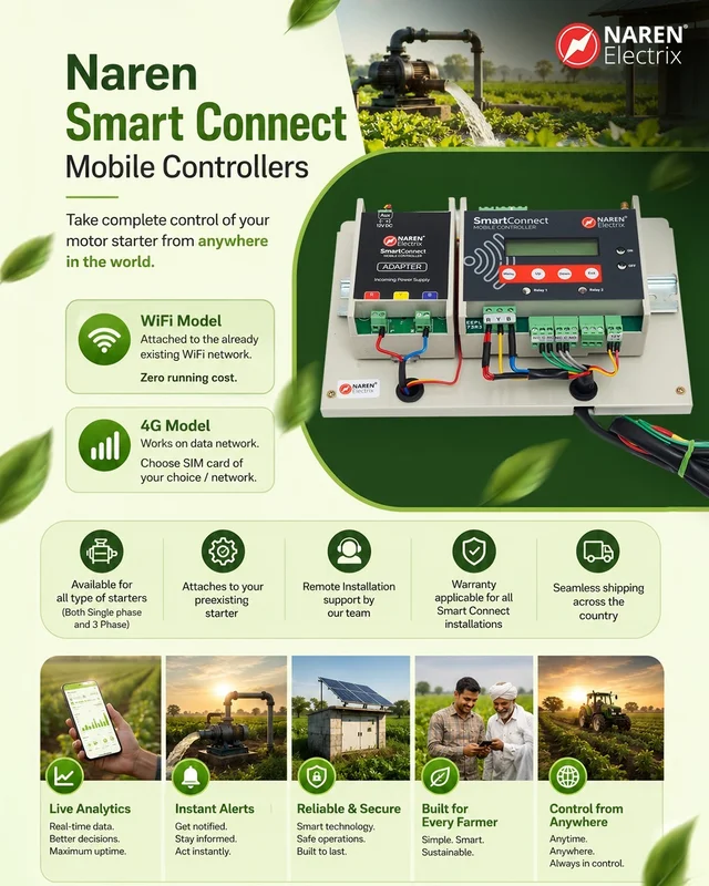NAREN Electrix l Mobile Controllers l Wifi with Mobile App & Web App l Smart Connect Wifi (3 Phase) (with Mobile App) - SKU - 49550575