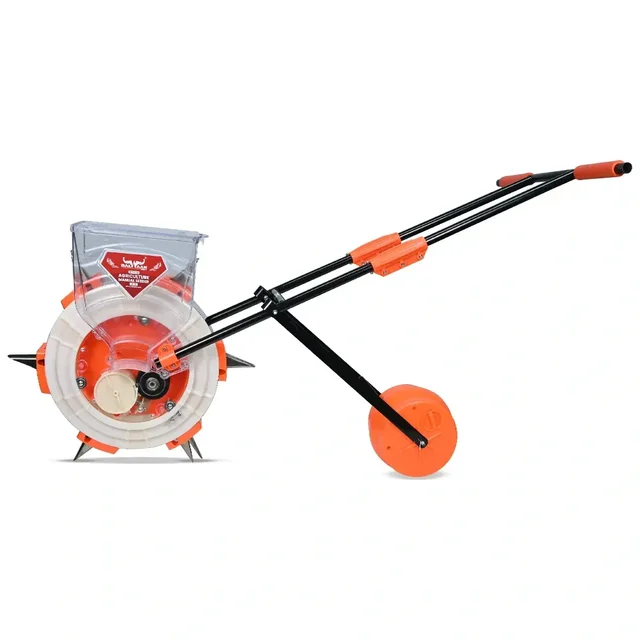 Balwaan Krishi Balwaan S-6 6-Tooth Hand Push Precision Manual Seeder with 8.5cm Adjustable Sowing Depth & 8-Size Roller Set - MTAK-MA-HA-6937