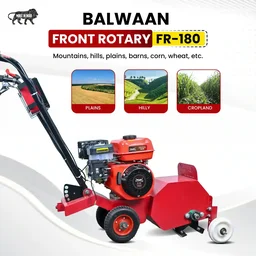 Balwaan Krishi Balwaan BP-700 Red Tiger 7HP 4-Stroke Petrol Power Weeder & Cultivator | Dual Clutch Tiller with 32 Blades, Disc & Euro V Professional Engine | MTAK-EN-PO-716