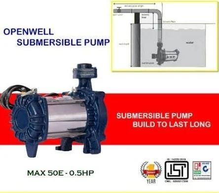 SHARP HYDRO PRODUCTS SHARP VERNA MAX 100 E 1.0 HP Copper Winding Open Well & Submersible Clear Water Pump | 6500 LPH | Residential, Commercial & Fountain Applications
