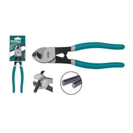 Total Tools TOTAL TOOLS Cable Cutter 8"/200mm, Carbon Steel, Black Finish & Polished Surface - THT11581