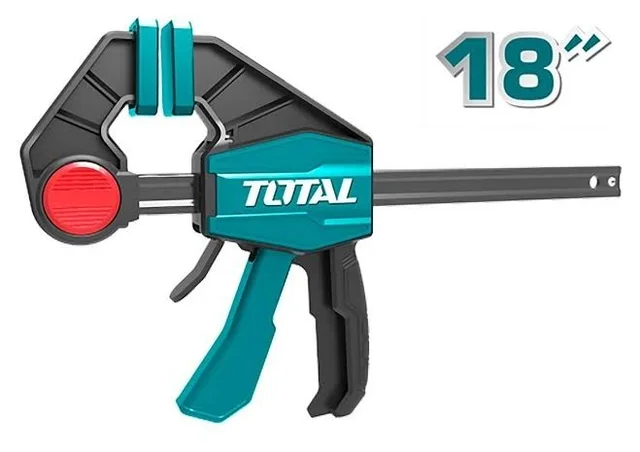 Total Tools TOTAL TOOLS Quick Bar Clamp 63x450mm, 60KGS Max Clamp Force with 5x18mm Iron Ruler - THT1340603
