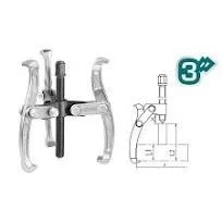 Total Tools TOTAL TOOLS 3" 3-Jaw Gear Puller with 3000KG Max Force, Heat-Treated Chrome-Plated Cr-V Construction - THTGP336