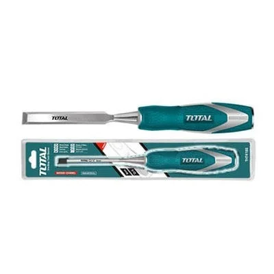 Total Tools TOTAL TOOLS Wood Chisel 14mm Width x 140mm Length, Cr-V Steel Blade, Professional Woodworking Hand Tool - THT41146