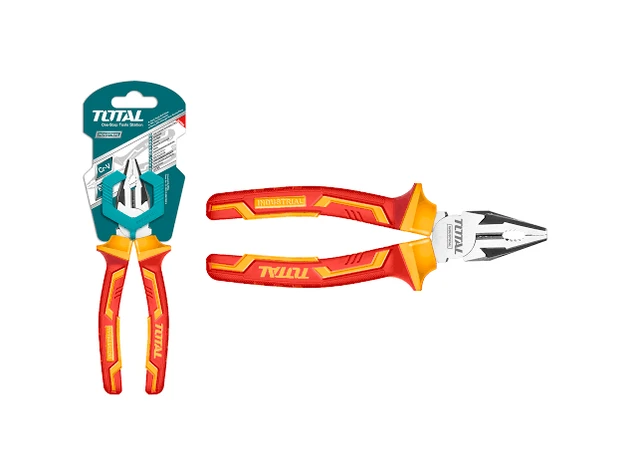 Total Tools TOTAL TOOLS 7"/180mm 1000V VDE Insulated Combination Pliers with Black Finish and Polish - THTIP2171