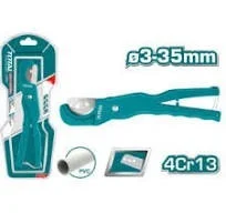 Total Tools TOTAL TOOLS PVC Pipe Cutter 210mm Length (3�35mm Cutting Capacity), Aluminum Body Heavy-Duty Pipe Shear - THT53351