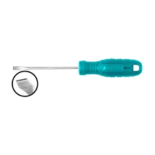Total Tools TOTAL TOOLS Slotted Screwdriver 6.0mm x 150mm, 40Cr Round Shank, 6mm Diameter, Flat Head Screwdriver - THTDC2166