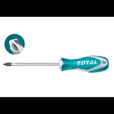 Total Tools TOTAL TOOLS Phillips Screwdriver PH2, 6.0mm Diameter x 125mm Length, CR-V Round Shank, Cross Head Screwdriver - THT2256
