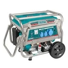 TOTAL TOOLS TP175006 Gasoline Generator 7.5kW Maximum Output, 6.0kW Rated Output, 420cc 4-Stroke OHV Engine, 25L Fuel Tank, Copper Coil Alternator, Electric and Recoil Start, Air-Cooled Petrol Generator, 220�240V, 50Hz, 3000 RPM, Portable Generator with Wheels and Auxiliary Handle