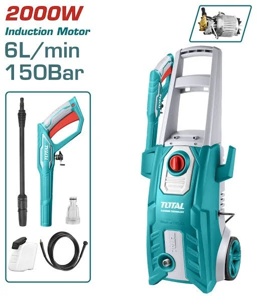Total Tools TOTAL TOOLS 2000W High Pressure Washer 150 Bar 2200 PSI with Copper Wire Induction Motor - TGT11226