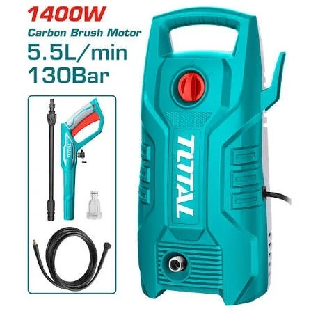 Total Tools TOTAL TOOLS 1400W High Pressure Washer 130 Bar 1900 PSI with Auto Stop System - TGT11316
