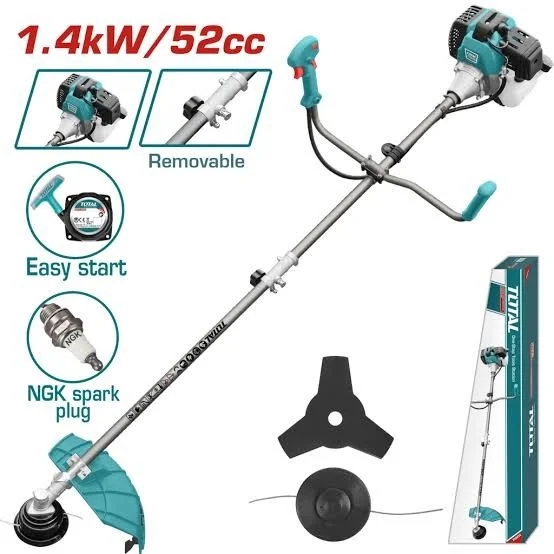 Total Tools TOTAL TOOLS 52cc Gasoline Garden Multi Tool 2.2HP with Grass Trimmer, Bush Cutter, Hedge Trimmer and Chainsaw - TMT55211