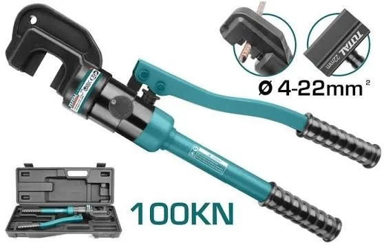 Total Tools TOTAL TOOLS Hydraulic Steel Cutter (100KN Output, $phi 4-phi 22text{mm}$ Cutting Range, 24mm Stroke, 4.2 kg Net Weight) with BMC Case Packaging - THSC022