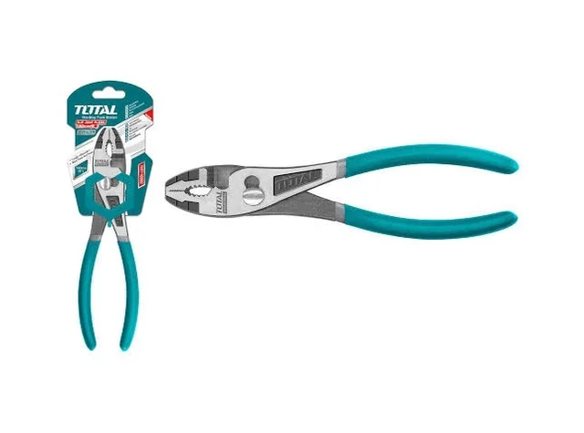 Total Tools TOTAL TOOLS Slip Joint Pliers 10"/250mm, Black Finish & Polished Surface, Adjustable Joint Hand Tool - THT118102