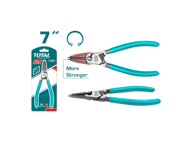 Total Tools TOTAL TOOLS 7"/180mm Straight Internal Circlip Pliers with 1.8mm Head Diameter - THTJ21803