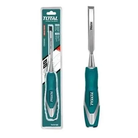Total Tools TOTAL TOOLS Wood Chisel 22mm Width x 140mm Length, Cr-V Steel Blade Heavy-Duty Woodworking Chisel - THT41226