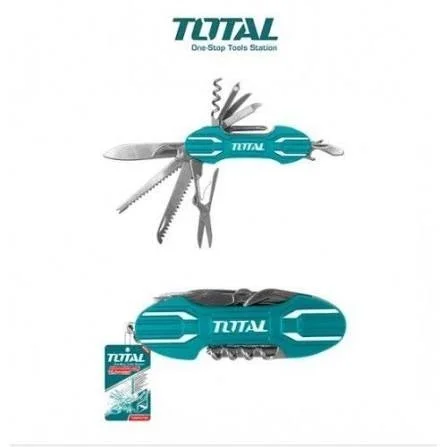 Total Tools TOTAL TOOLS 15-in-1 Multi-Function Pocket Knife 9.5cm with Strong Aluminum Handle - THMFK0156