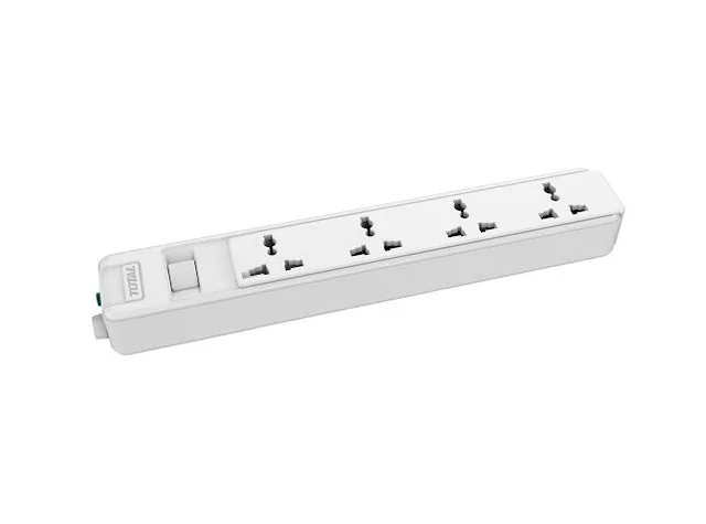 Total Tools TOTAL TOOLS 4-Way 13A Extension Socket (3m Cable, $3 times 1.25text{mm}^2$) with Overload Protection, Switch, and Copper Wire Construction - THES23042V