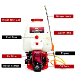 Balwaan Krishi Balwaan BKS-35 Knapsack Sprayer 35cc 4 Stroke Petrol Engine with Brass Pump, 90cm Spray Gun, Expandable 3-Nozzle Lance & Tool Kit - MTAK-EN-SP-5076