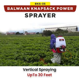 Balwaan Krishi Balwaan BKS-35 Knapsack Sprayer 35cc 4 Stroke Petrol Engine with Brass Pump, 90cm Spray Gun, Expandable 3-Nozzle Lance & Tool Kit - MTAK-EN-SP-5076