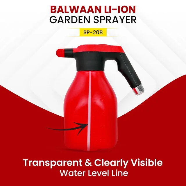 Balwaan Krishi Balwaan SP-20B Li-Ion Battery Sprayer 2 Litre with 1 Spray Nozzle, Extendable Spray Lance, USB Charging Cable, Washer & User Manual - MTAK-BA-SP-5592