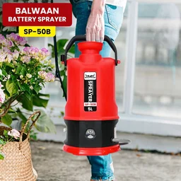 Balwaan Krishi Balwaan SP-50B Li-Ion Battery Sprayer 5 Litre with 12V 2.6Ah Lithium Battery, 2 Nozzles, 1+1 Lance & User Manual - MTAK-BA-SP-5593