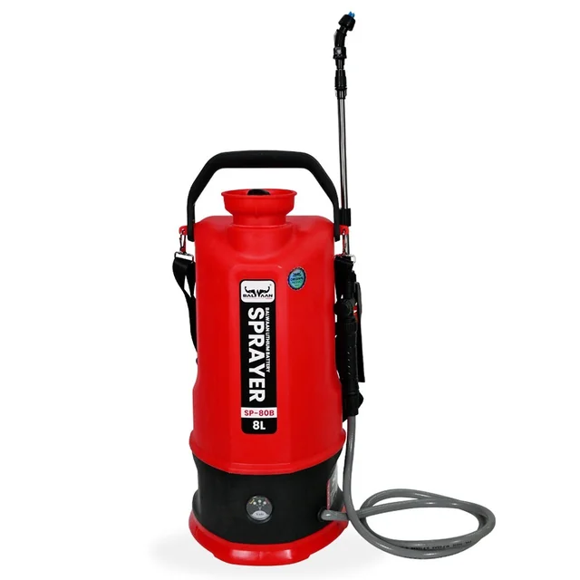 Balwaan Krishi Balwaan SP-80B Li-Ion Battery Sprayer 8 Litre with 12V 2.6Ah Lithium Battery, 2 Nozzles, 1+1 Lance & User Manual - MTAK-BA-SP-5594