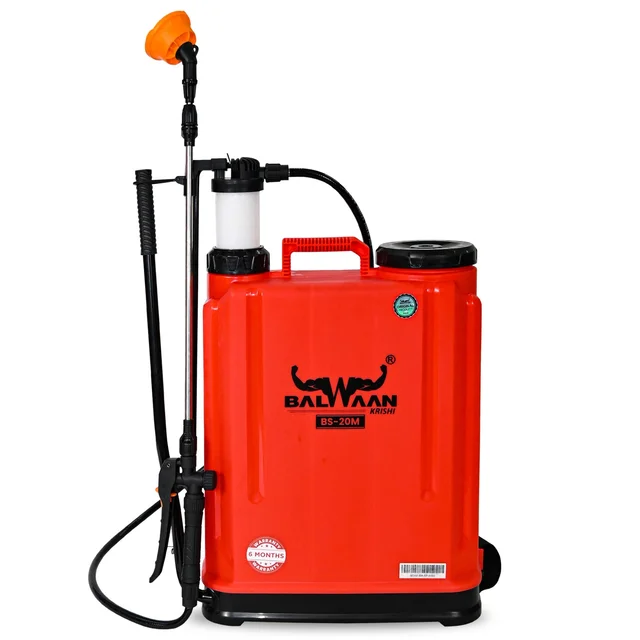 Balwaan Krishi Balwaan BS-20M Gold Series Manual Sprayer with 3 Nozzles, Delivery Pipe, Extendable Lance & User Manual - MTAK-MA-SP-5595