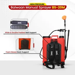 Balwaan Krishi Balwaan BS-20M Gold Series Manual Sprayer with 3 Nozzles, Delivery Pipe, Extendable Lance & User Manual - MTAK-MA-SP-5595