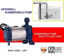 SHARP HYDRO PRODUCTS SHARP VERNA MAX 100 E 1.0 HP Copper Winding Open Well & Submersible Clear Water Pump | 6500 LPH | Residential, Commercial & Fountain Applications