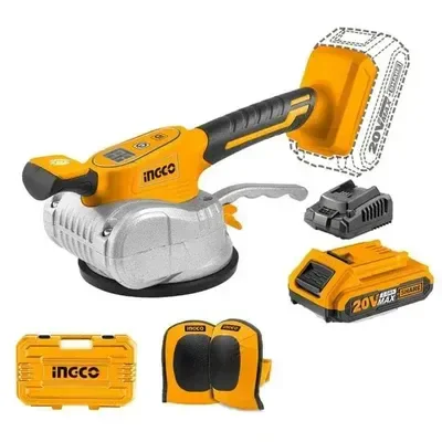 INGCO CTVLI2001 20V Cordless Concrete Vibrator | 10000 RPM Vibrational Frequency | 60kg Adsorbability | 130mm Suction Cup | Battery & Charger Sold Separately