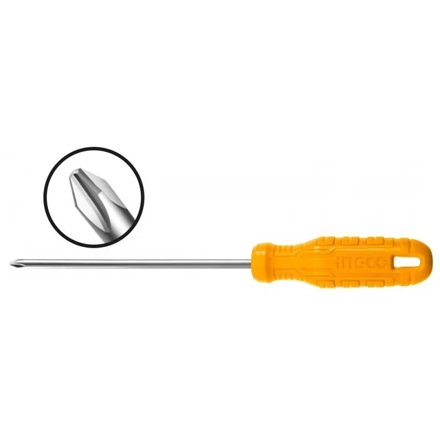 INGCO HS586150 6.0mm Slotted Screwdriver | CR-V Round Shank | 150mm Length | Durable Hand Tool