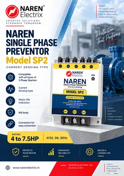 NAREN Electrix l Single Phase Preventors l Model SP2 (4 to 7.5HP) - SKU - 47312557