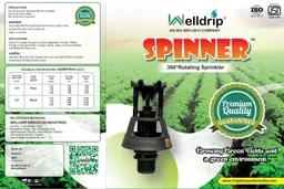 Welldrip Spinner 360° Rotating Sprinkler for Agriculture Irrigation, Plastic Impact Sprinkler Head with Threaded Connection for Farm, Crop, Garden and Field Watering Systems - 3/4"
