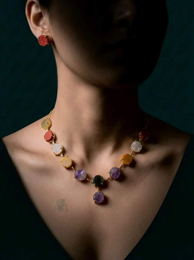 #STN03 Stone Necklace Set