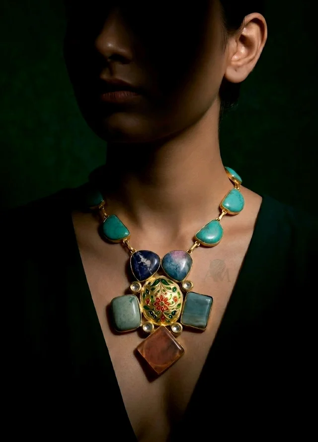#STN12 Stone Necklace Set