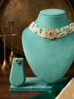 #PLK02 Polki Choker Set - green