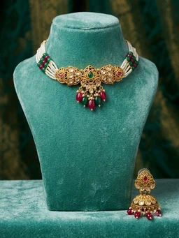 #PLK03 Polki Necklace Set