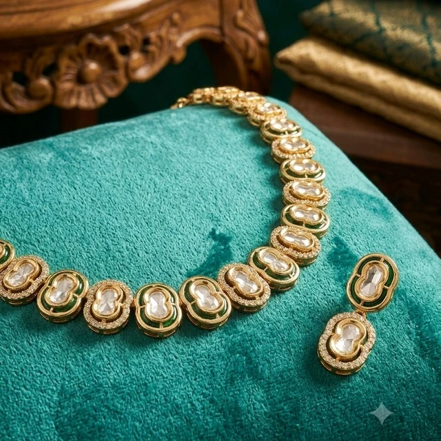 #PKL06 Polki Necklace Set