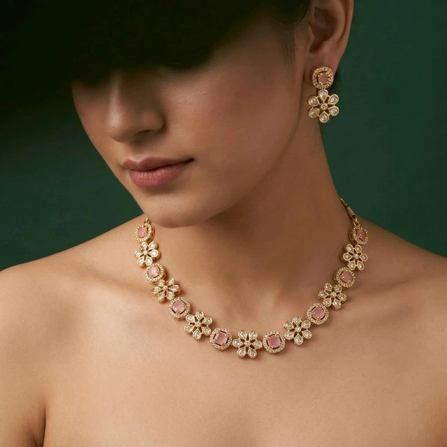 #PLK07 Polki Necklace Set