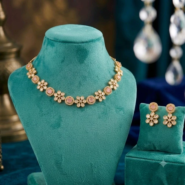 #PLK07 Polki Necklace Set