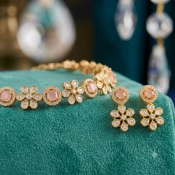 #PLK07 Polki Necklace Set