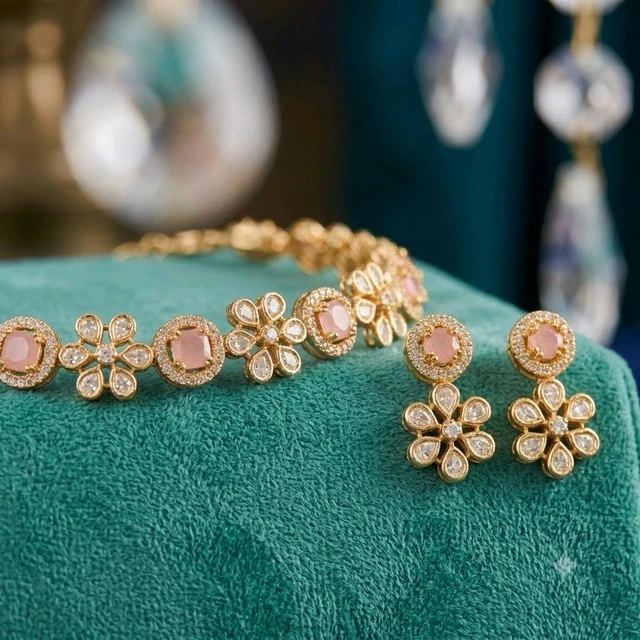 #PLK07 Polki Necklace Set