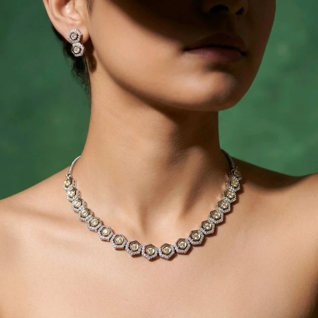 #PLK08 Polki Necklace Set
