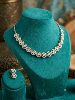 #PLK08 Polki Necklace Set